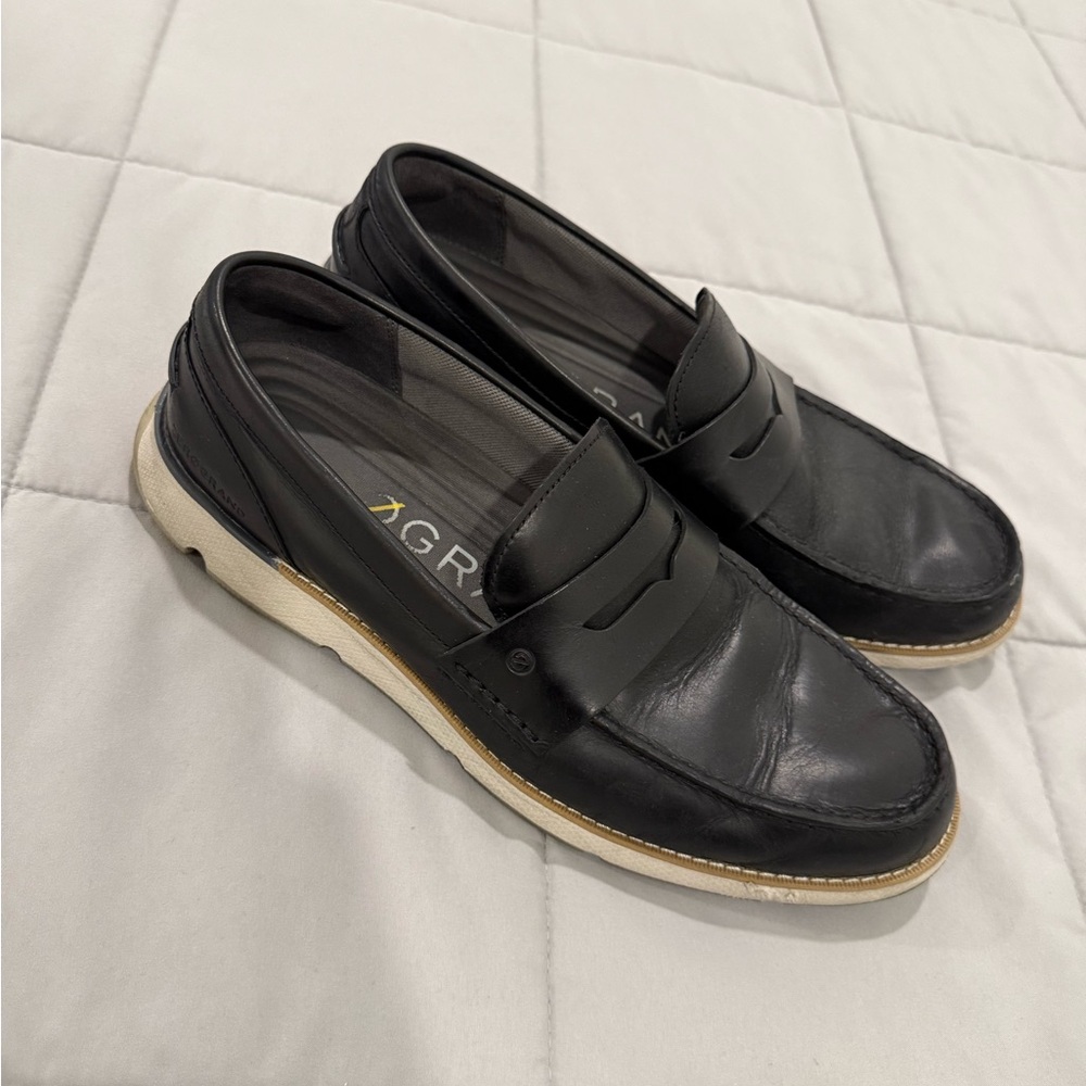 Cole Haan Black and White Men's Loafers